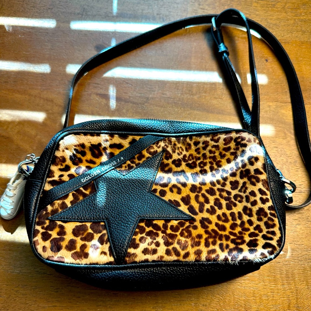 Golden Goose Pony Leopard Print Crossbody Bag